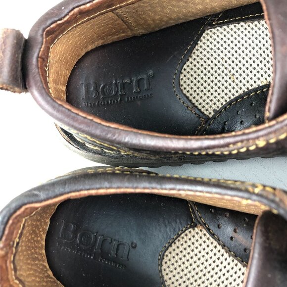 Born Women's Size 7M Brown Leather Closed Toe Lace-Up Low Top Oxford Shoes - Picture 11 of 13